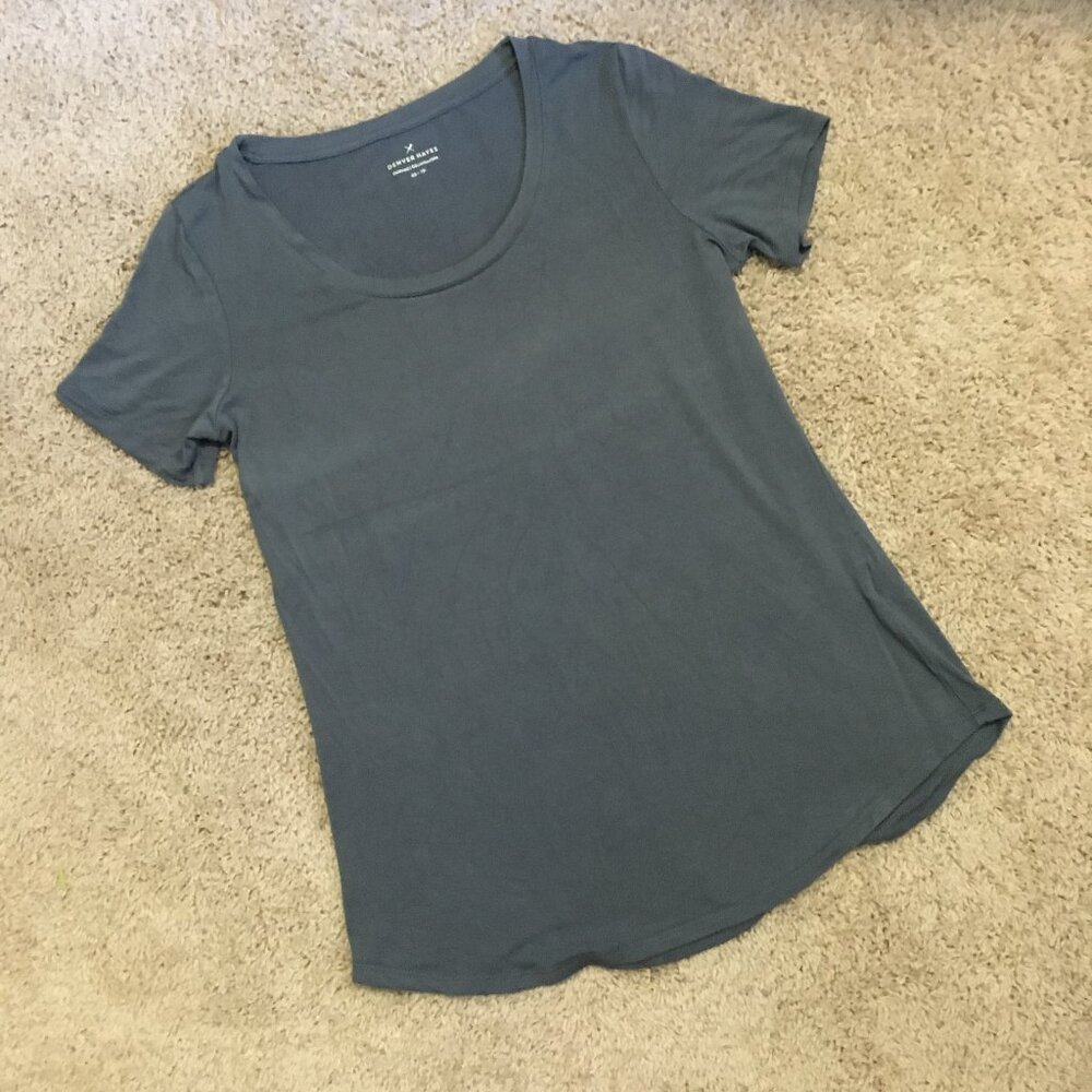Denver Hayes Blue Steel Grey Relaxed Rayon Tee Size - XS Indie Sleaze - Picture 7 of 13